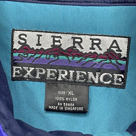 Vintage Sierra Experience Light Pull Over Windbreaker Women’s XL Jacket Purple - Picture 5 of 9